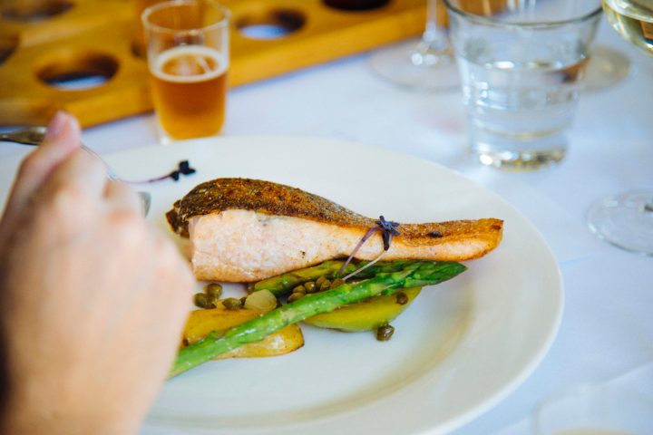 a plate of food on a table