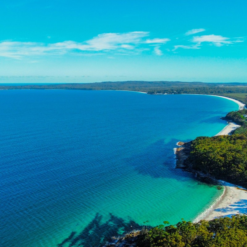 an island in the middle of a body of water